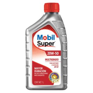 LUBRICANTE MOBIL SUPER _ 20W-50 _ CAJA DE  12 UNIDADES - DE UN LITRO C/U _ PRECIO POR CAJA